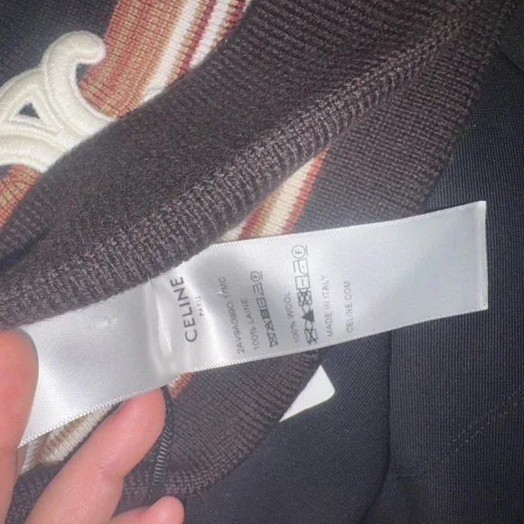 Celine Striped Beanie with Logo - Picture 3 of 6